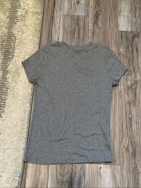a new day Gray Ribbed Basic Crew Tee